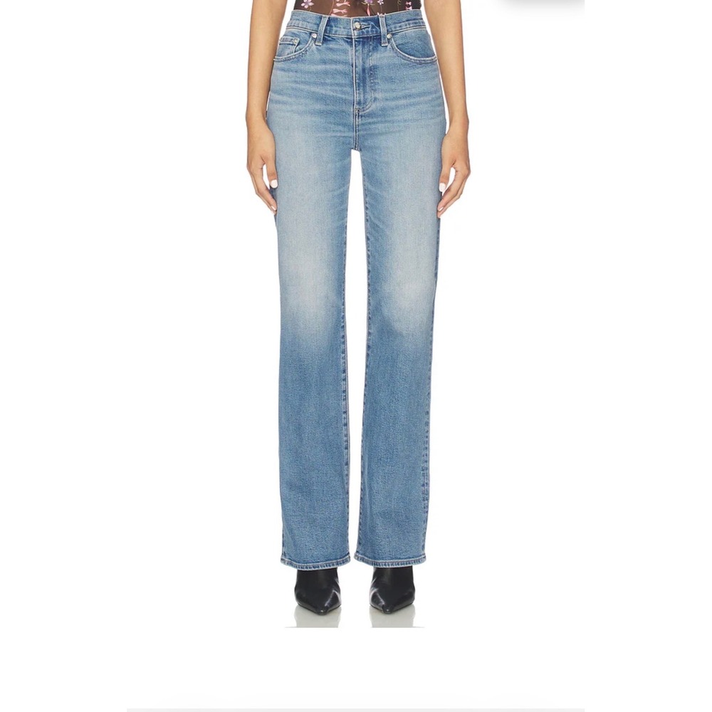 Pistola Evie High Rise Straight Jeans Womens 24x26 Illusion Crop Quality Modern